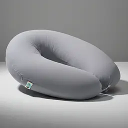 Подушка для вагітних та годування Sei Design трикотаж гіпоалергенна, наволочка з бавовни на блискавці сірий-беж 30 х 190 см (8000036178*002)