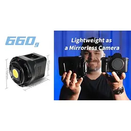 Безшумний портативний світлодіодний точковий світильник SIRUI C60 LED 60W для фото та відеозйомки (780429) - мініатюра 12