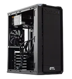 Корпус GTL 3804N1-U3C Black, БЖ 500W, Midi Tower, ATX / MicroATX / Mini ITX, 2xUSB 2.0, 1xUSB 3.0, 1xUSB 3.0 Type-C, CPU - 155мм/VGA - 330мм, 375x195x413 мм, 0.4 мм, 2.6 кг
