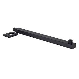 Кронштейн для верхнього душу Qtap Trubice 400 мм прямокутний QTTRU120BLM45929 Black matt Чорний матовий - мініатюра 4