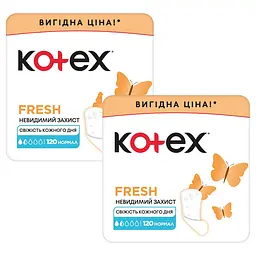 Прокладки щоденні Kotex Liners Normal 240 шт. (2 уп. х 120 шт.)