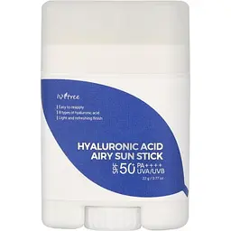 Сонцезахисний стік Isntree Hyaluronic Acid Airy Sun Stick SPF50+ PA++++ 22 г