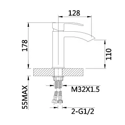 Змішувач для умивальника Qtap Swan Cascada QTSWA270CRW45568 Chrome/White Білий - мініатюра 2