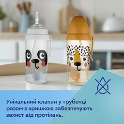 Бідончик непроливайка Canpol babies BabiesBoo з трубочкою та обтяжувачем 350 мл панда (56/510_whi) - мініатюра 6