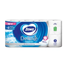 Туалетний папір Zewa Deluxe білий 3 шари 8 рулонів (7322541171739) - мініатюра 3