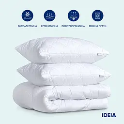 Уцінка. Набір Ideia Classic: ковдра + подушки, 2 шт., євростандарт, білий (8-32955 білий)  - мініатюра 2