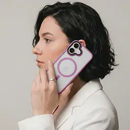 Чехол для Apple iPhone 16, Uniq MagCase, розовый, противоударный, панель-накладка с MagSafe, ударопрочный TPU+PC, с магнитом MagSafe, поддержка полноценной беспроводной зарядки, ArmorStandart (ARM79499) - мініатюра 5