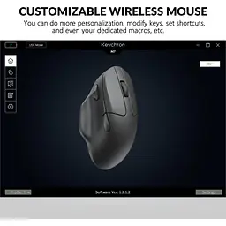 Мишка Keychron M7 Wireless/Bluetooth/USB Black (M7-A1) - мініатюра 2