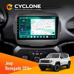 Штатна магнітола Jeep Renegade 2014 Cyclone C9-013 4x64 DSP 4G Cyclone (НФ-00008839)