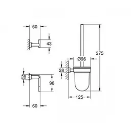 Набір аксесуарів Grohe Essentials Cube 40757001, Хром - мініатюра 2