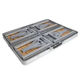 Складний стіл Bo-Camp Bamboo Brown/Silver (1404800), Світло-коричневий - мініатюра 3