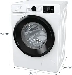 Пральна машина Gorenje фронтальна, 8кг, 1400, A+++, 55см, дисплей, пар, інвертор, білий (WNEI84BS) - мініатюра 12