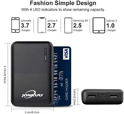 PowerBank 10000 мАч Jonkuu Чорний - мініатюра 4