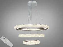 Підвісна люстра LED Diasha MD3528/800+600+400CG шампань 3 кільця 170Вт пульт