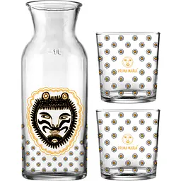 Набір для напоїв Concept Glass Prima Maria Лев графін 1 л та склянки 350 мл 2 шт. (PM/10135)