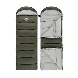 Спальник з капюшоном Naturehike U250 NH20MSD07, (6°C), лівий, темно-зелений - мініатюра 2