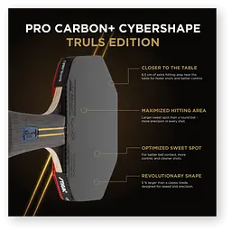 Ракетка для настільного тенісу Stiga Pro Carbon Plus Cybershape Truls Edition 5 Star FL (1215-1306-35) - мініатюра 9