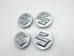 Емблеми коліс Suzuki (Сірі + Хром) 54 мм (4 шт) Оригінал 43252-63J10-CZ2 - мініатюра 2