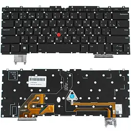 Клавіатура для ноутбука LENOVO (ThinkPad: Z13 Gen 1) rus чорний без кадру підсвічування клавіш