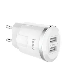 Адаптер мережевий Hoco Thunder C38A 2USB. 2.4A