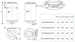 Водонагрівач Tesy BILIGHT CLOUD SLIM GCV 503520 B15 ECW (7168969) - мініатюра 4