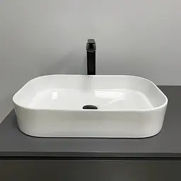 Умивальник VBI Vestone 55 white накладний VBI-017001, Білий - мініатюра 4