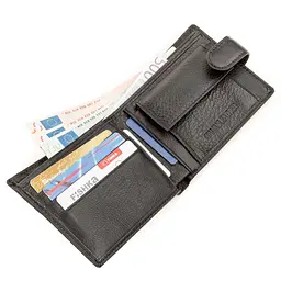 Шкіряний чоловічий купюрник ST Leather 18308 (ST104) чорний - мініатюра 7