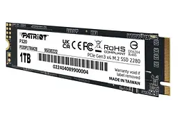 Твердотільний SSD накопичувач 1Tb, Patriot P320, PCI-E 3.0x4, M.2 2280, 3D TLC, 3000/2200 МБ/с (P320P1TBM28) - мініатюра 4