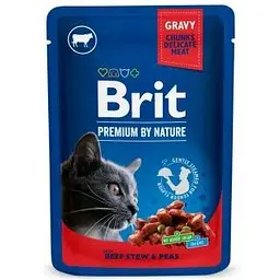 Набір вологих кормів Brit Premium Cat Pouch Сімейна тарілка для котів асорті із 4 смаків 12 шт. х 100 г - мініатюра 8