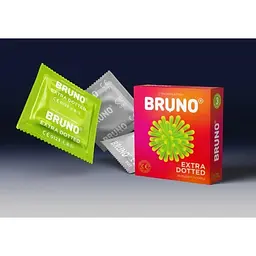 Презервативи Bruno Extra Dotted + Double Surprise 36 шт. (12 упаковок по 3 шт.) (ROZ6400230342) - мініатюра 3