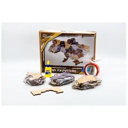 Дерев'яний пазл PuzzleOK Мапа України 60х90 см Арт-90609   - мініатюра 2