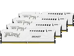 Модуль пам'яті Kingston FURY 128 GB (4x32GB) DDR5 5600 MHz Beast White (KF556C40BWK4-128) - мініатюра 3