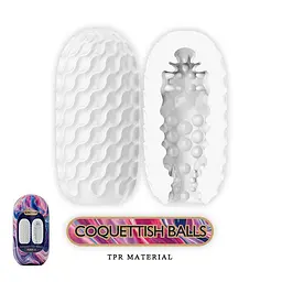 Мастурбатор Pretty Love Coquettish Balls Venus X Egg Pink, 13,1 см - мініатюра 6