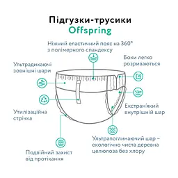Підгузки Offspring Skye Розмір L 9-14 кг 36 шт (DP-OI-FAP-L36P-SKY) - мініатюра 8