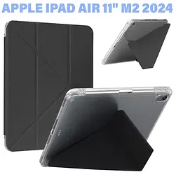 Чохол-книжка BeCover Ultra Slim Прозорий з кріпленням Apple Pencil для Apple iPad Air 11 M2 2024 Чорний (711389) - мініатюра 6