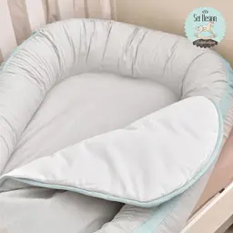 Кокон позиціонер для новонароджених Sei Design 88х60х12 см + подушка сірий (8-35420) - мініатюра 5
