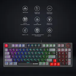 Клавіатура GamePro Blue Switches механічна (MK120B) - мініатюра 4