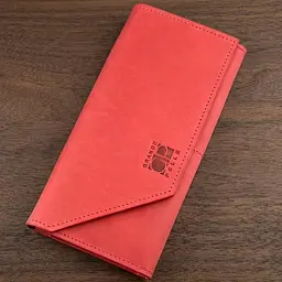 Шкіряний горизонтальний клатч унісекс з італійської шкіри Grande Pelle 11216 червоний