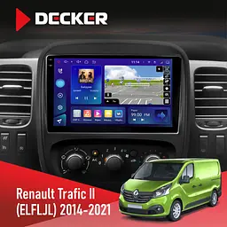 Штатна магнітола Renault Trafic 2014-2021 Decker D9-009 4x64, DSP, 4G, 2k Decker (НФ-00009599)