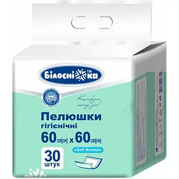 Пелюшки гігієнічні Білосніжка Soft Normal 60 х 60 см 30 шт.