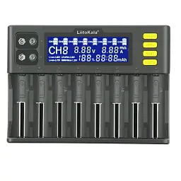 Зарядний пристрій для акумуляторів Liitokala 8 Slots, LCD дисплей, Li-ion/Ni-MH/Ni-Cd/AA/ААA/AAAA/С (Lii-S8)
