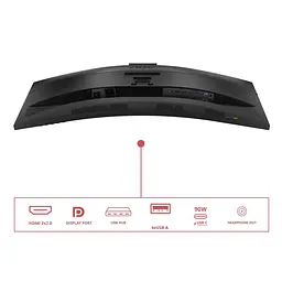 Монітор AOC 34" CU34E4CW Curved UWQHD VA 120Hz (CU34E4CW) - мініатюра 7
