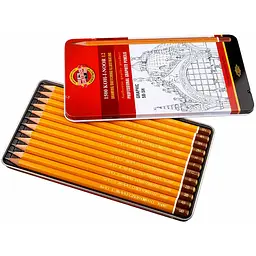 Набір олівців графітних Koh-i-Noor 1500 Graphic 5В-5Н 12 шт. (1502.III) - мініатюра 2