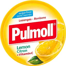 Льодяники Pulmoll Lemon з лимоном та вітаміном C без цукру 45 г (4002590703985)