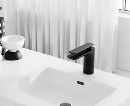 Змішувач для умивальника Kohlman Experience black matt низький QB100EB, Чорний матовий - мініатюра 2
