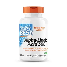 Натуральна добавка Doctor's Best Alpha-Lipoic Acid 300 mg, 180 вегакапсул