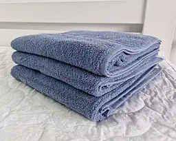 Рушник турецький махровий однотонний Zeron 50х90 Blue щільність 480 г/м2 - мініатюра 2