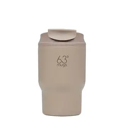 Смачна термочашка для кави 63mugs Drive 360 мл флет вайт бежева (1063)