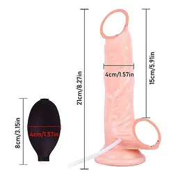 Реалістичний фалоімітатор 'Squirt Extreme Dildo' з сім'явипорскуванням 21 см Тілесний K000295 - мініатюра 3