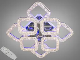 Стельовий світильник LED Diasha S2205/4+4HR, 90W, 3200K-6000K, хром, сучасний стиль, з пультом дистанційного керування